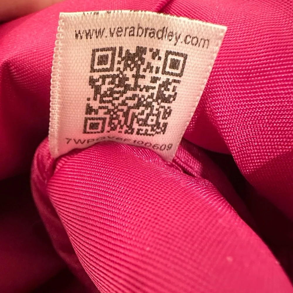 Vera Bradley Indio Quilted Messenger Bag Paisley Crossbody Pink Laptop Travel - Picture 13 of 15